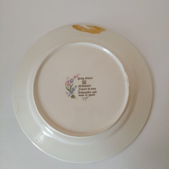 Decorative Spring Breeze Stoneware Plates 4148 1-3 Multicolored Flowers 10.75" W - Picture 10 of 16